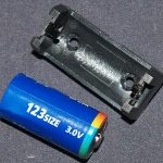 CR-123 sized battery and holder